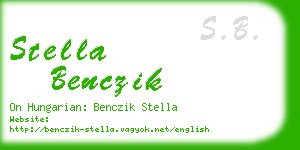 stella benczik business card